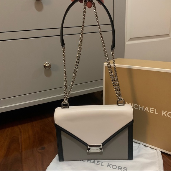 Michael Kors Whitney Large Tri-Color Leather Convertible Shoulder Bag - Picture 6 of 11